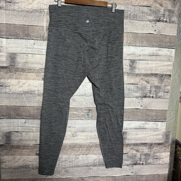 Lululemon Align Pant 28" Size 14 Heathered Black Lightweight Leggings - Picture 2 of 9